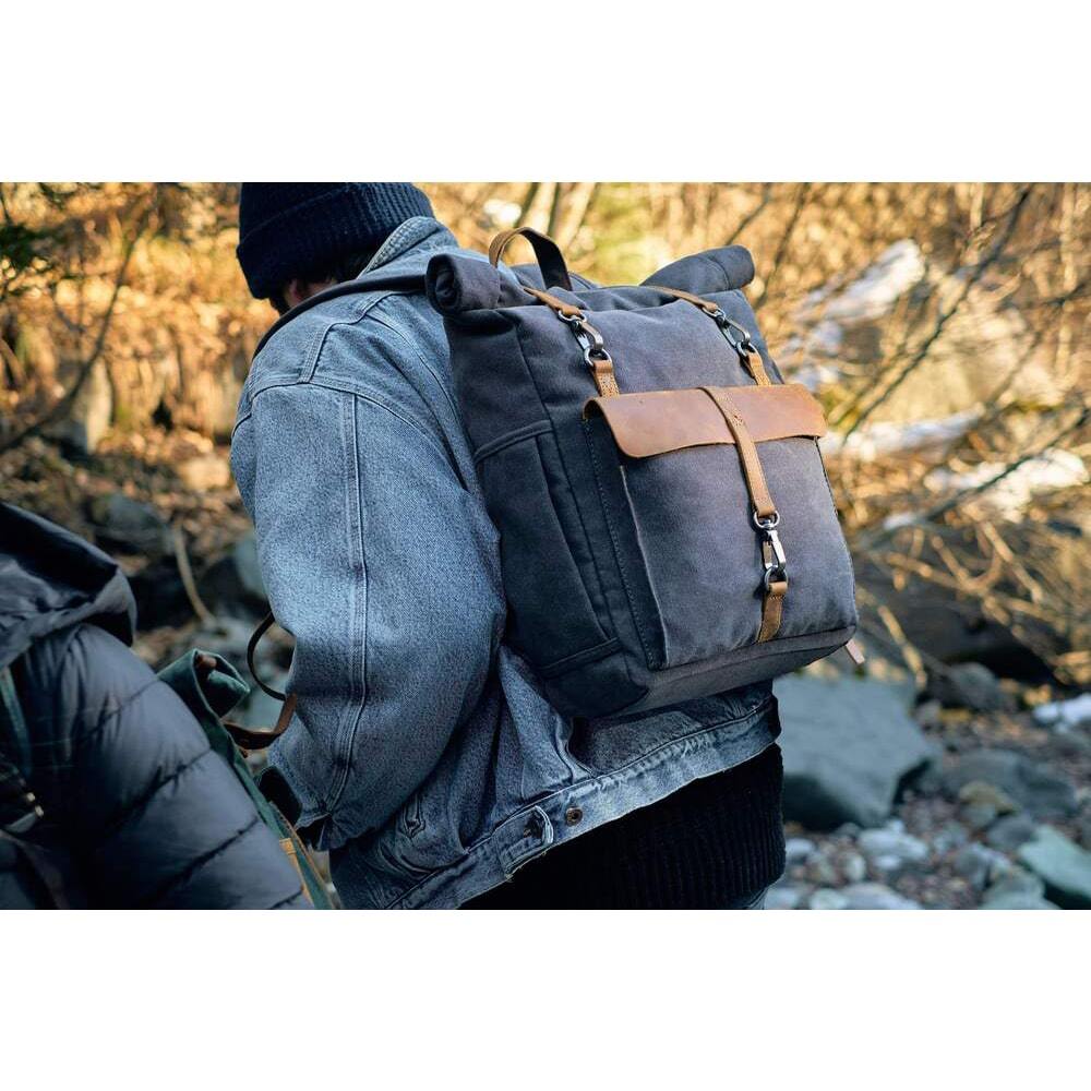 ZÜRICH | Retro Segeltuch-Rucksack