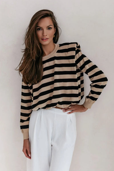 LEA - italienischer gestreifter Pullover für Damen
